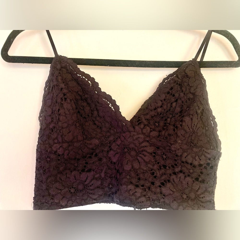 Zara Black Lace Bralette. XS